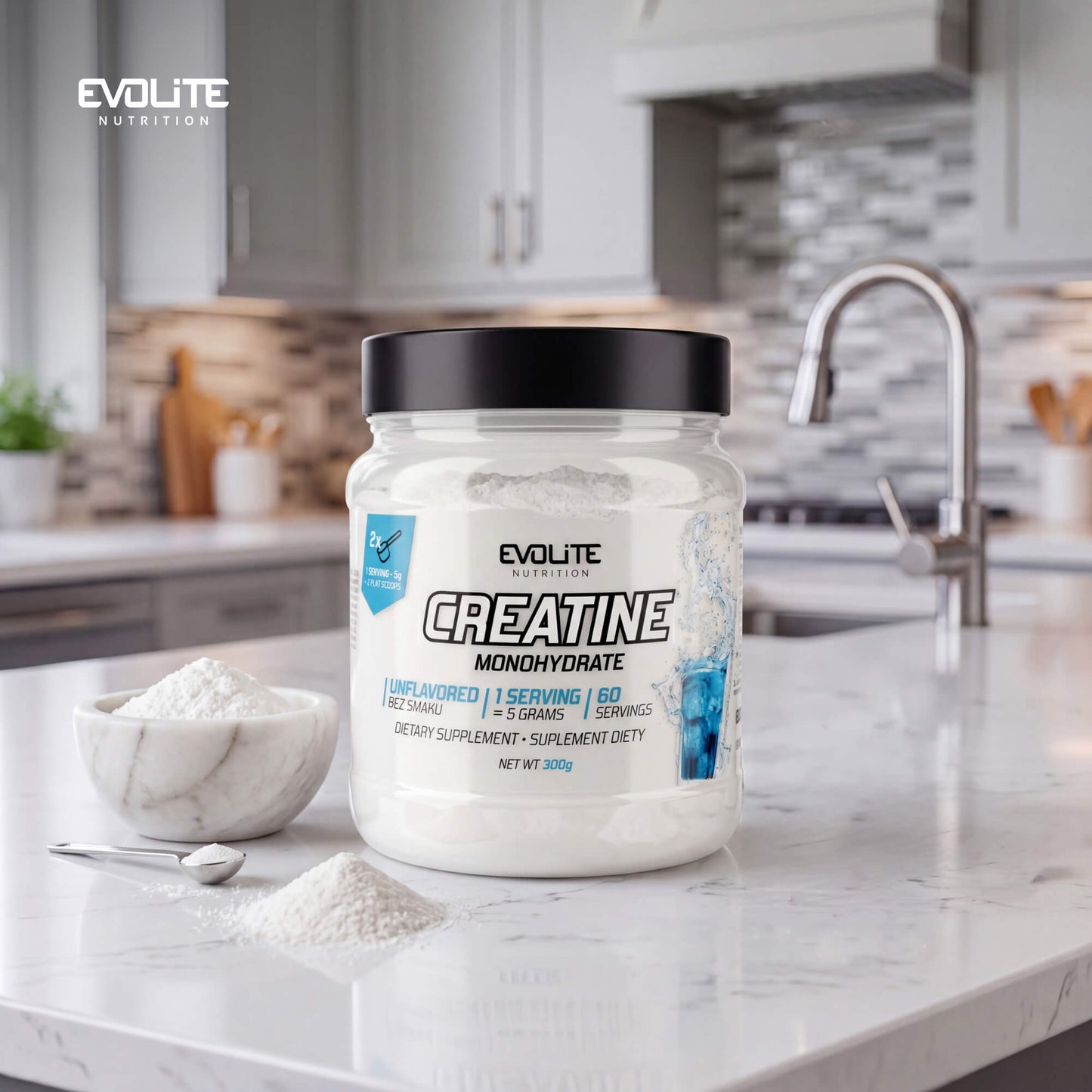 Evolite Nutrition Creatine Monohydrate 300g Unflavoured