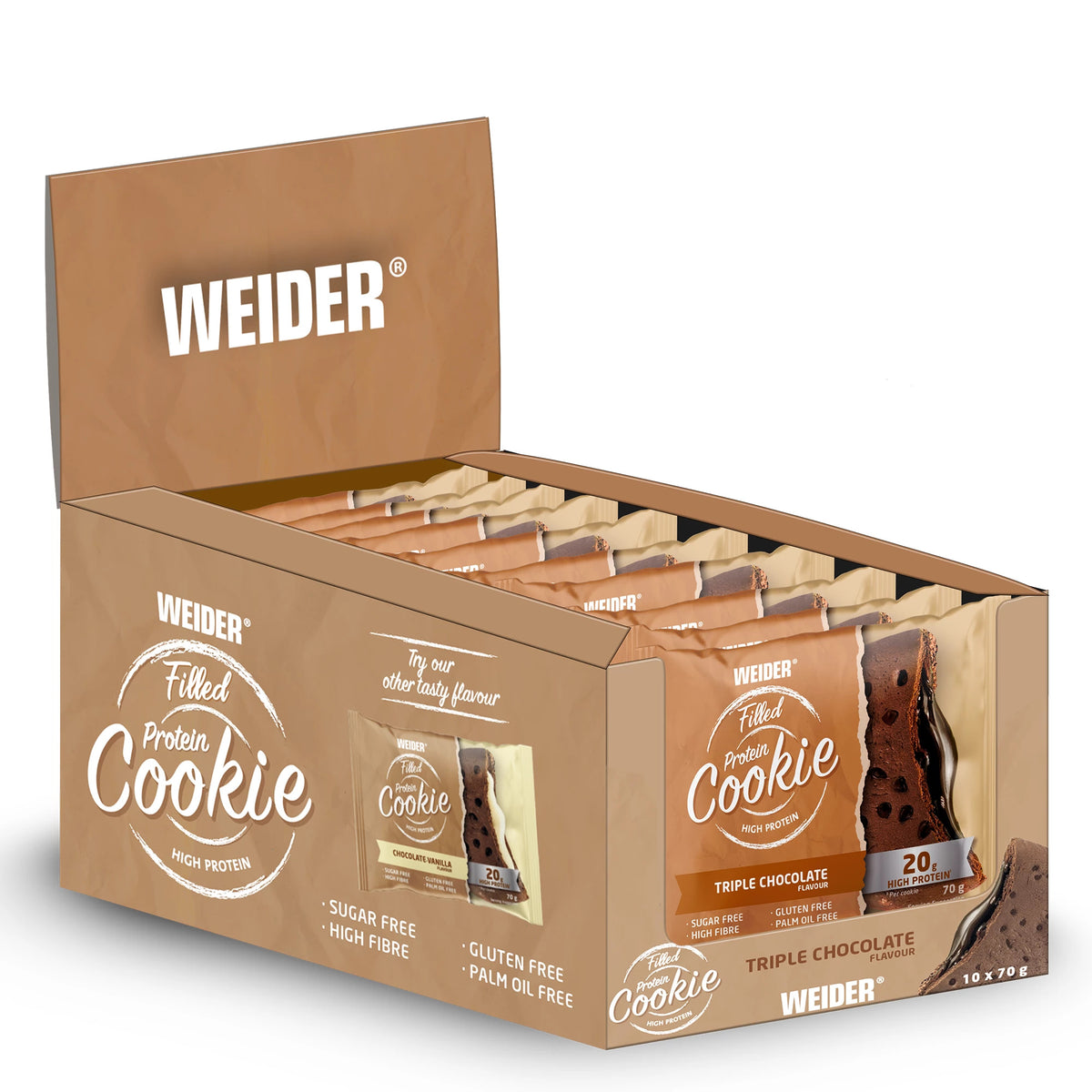 1893-001 WEIDER Filled Protein Cookie 70 g | Giant Nutrition