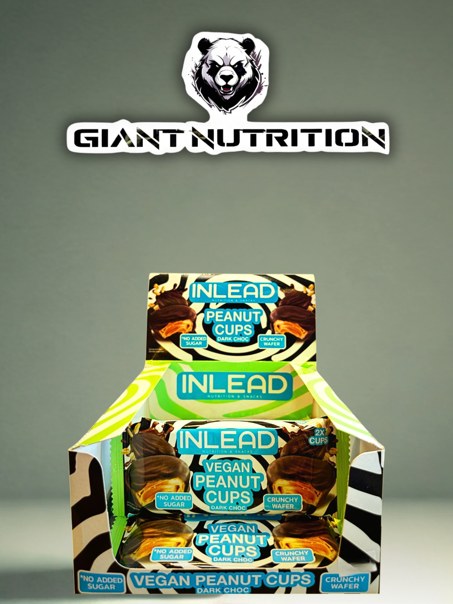 INLEAD Peanut Cups Vegan Dark Choc 50 g | Giant Nutrition