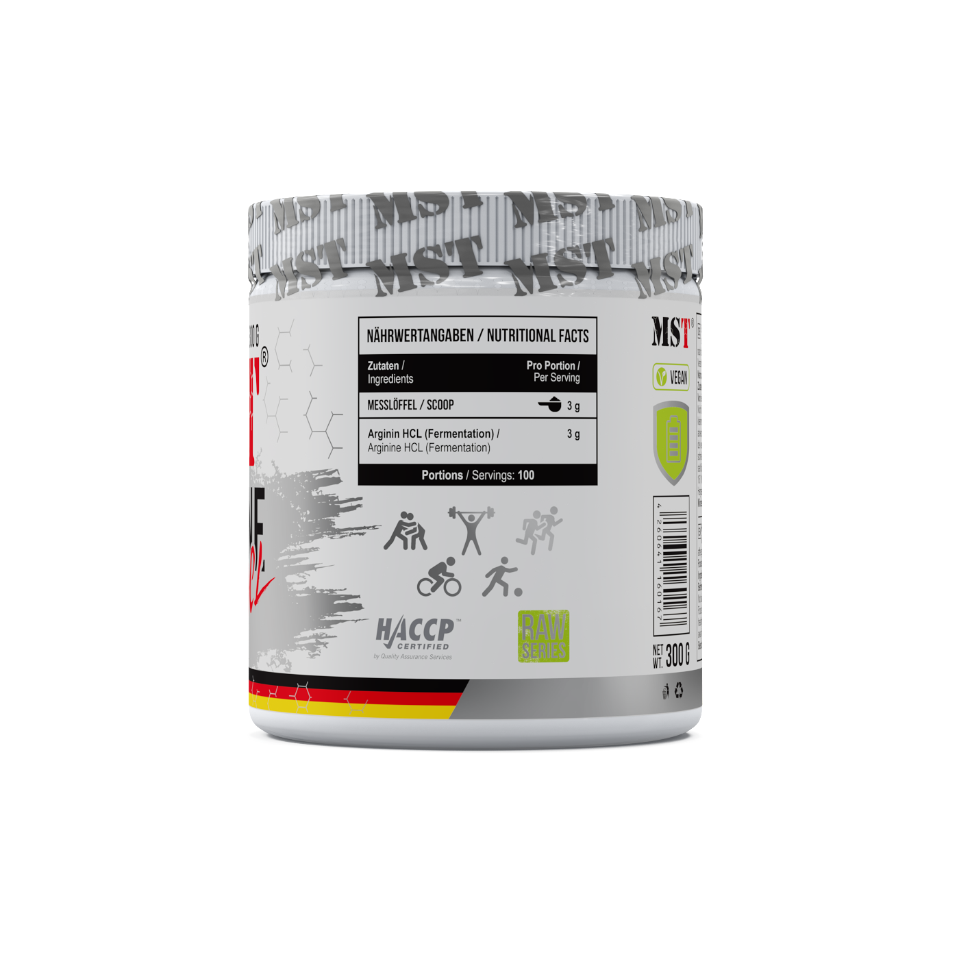 1397 MST Nutrition Arginine HCL 300g Unflavored