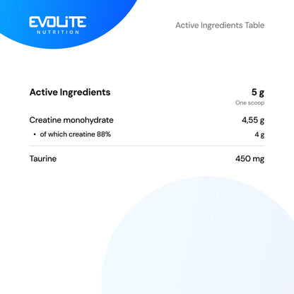 Evolite Nutrition Creatine Monohydrate 300g Unflavoured