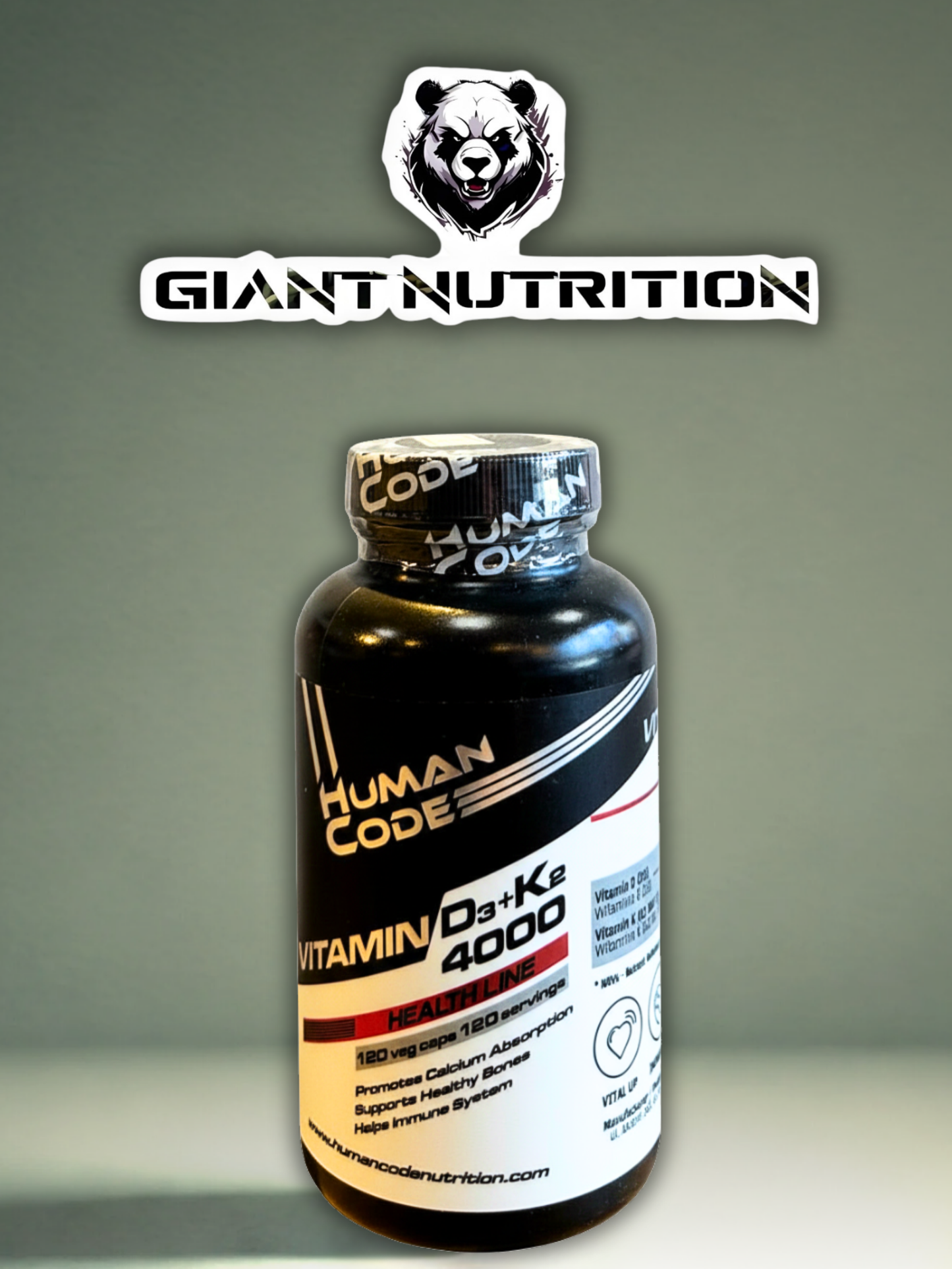 Human Code Vitamin D3 + K2 120 Kapseln | Giant Nutrition