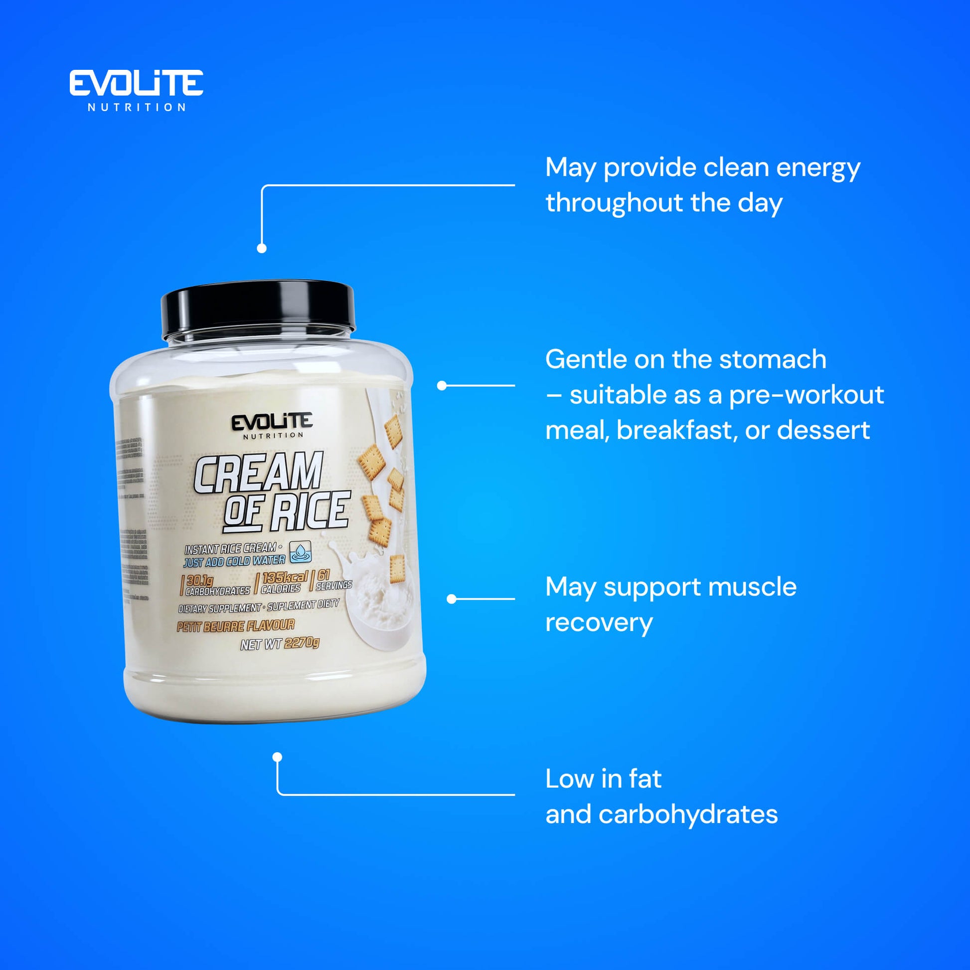 Evolite Nutrition Cream of Rice 2270g