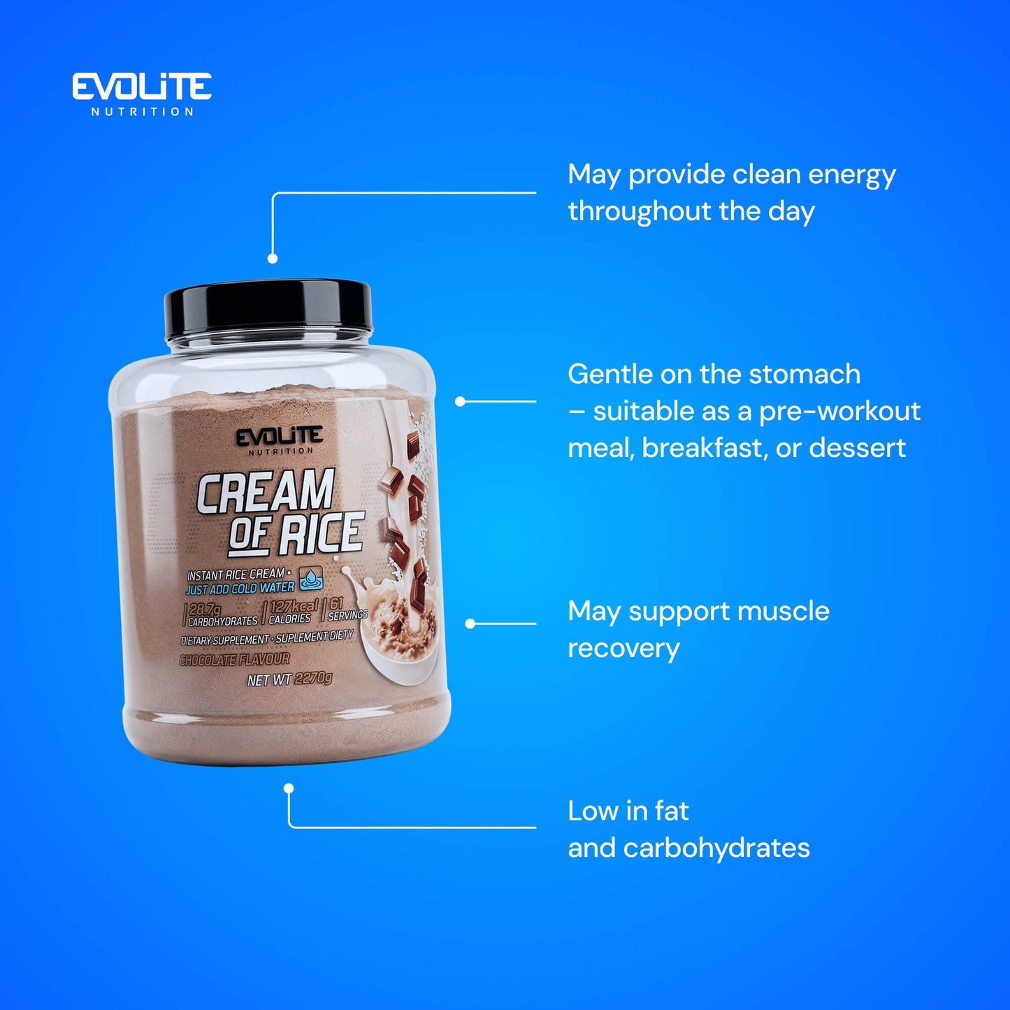 Evolite Nutrition Cream of Rice 2270g