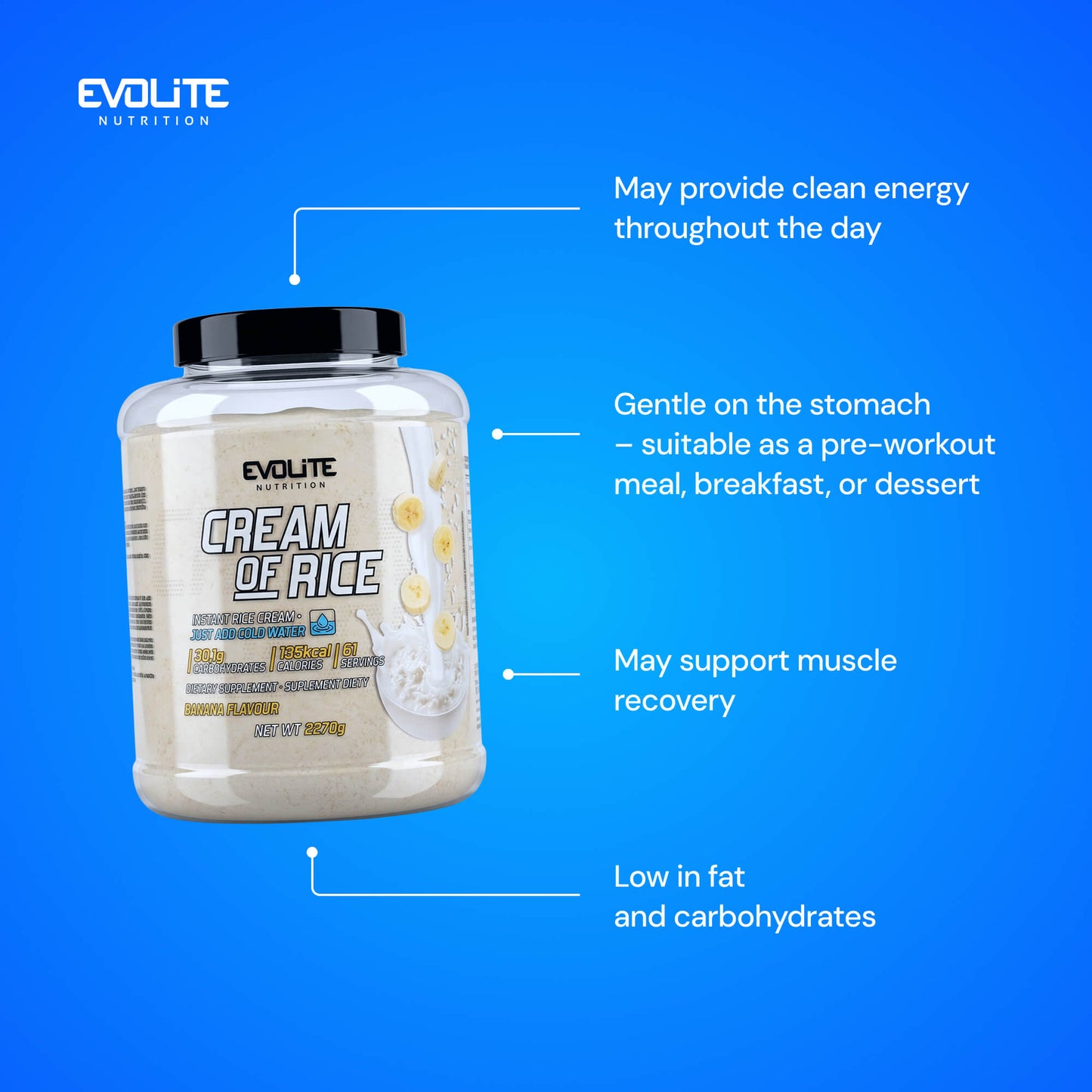 Evolite Nutrition Cream of Rice 2270g