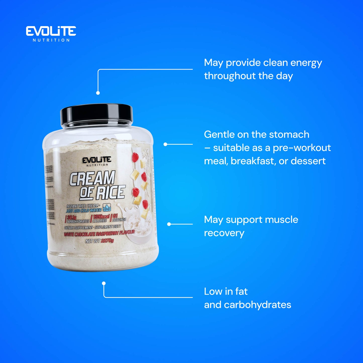 Evolite Nutrition Cream of Rice 2270g