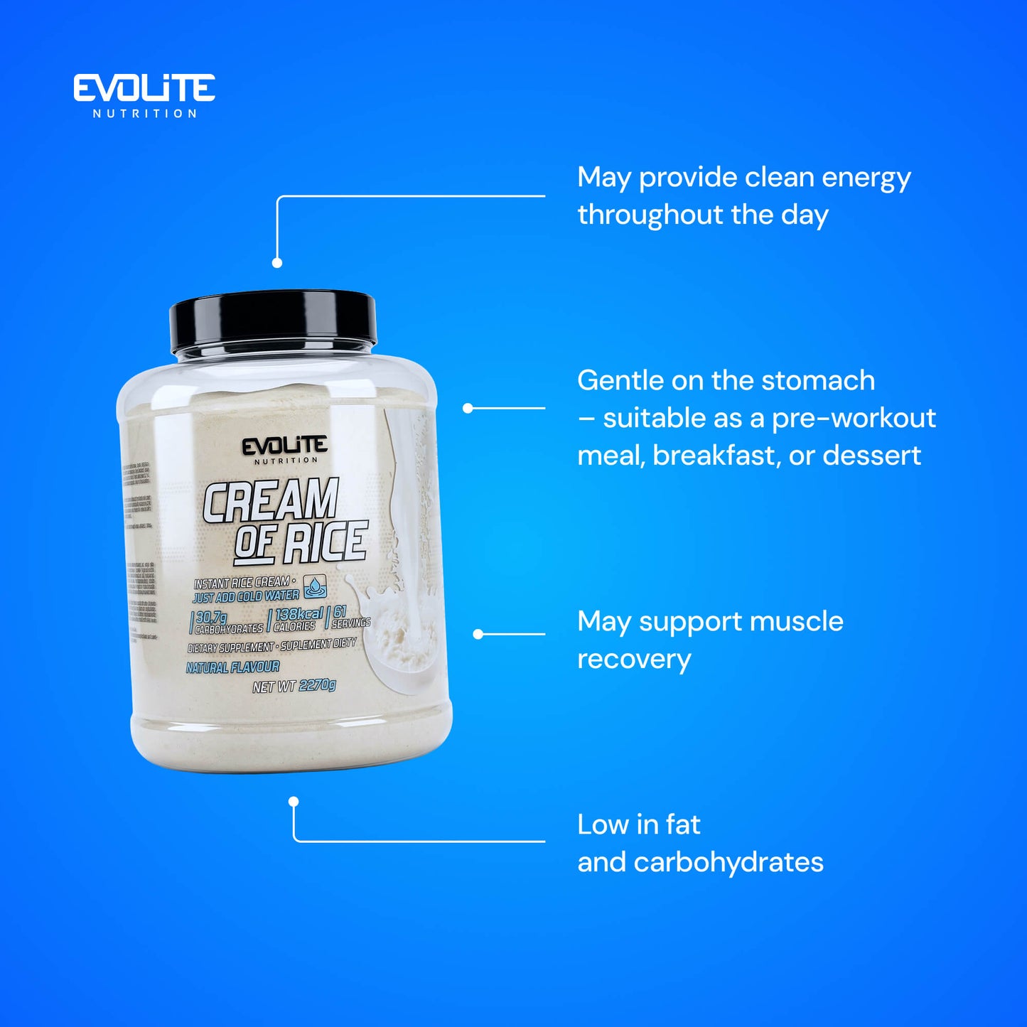 Evolite Nutrition Cream of Rice 2270g