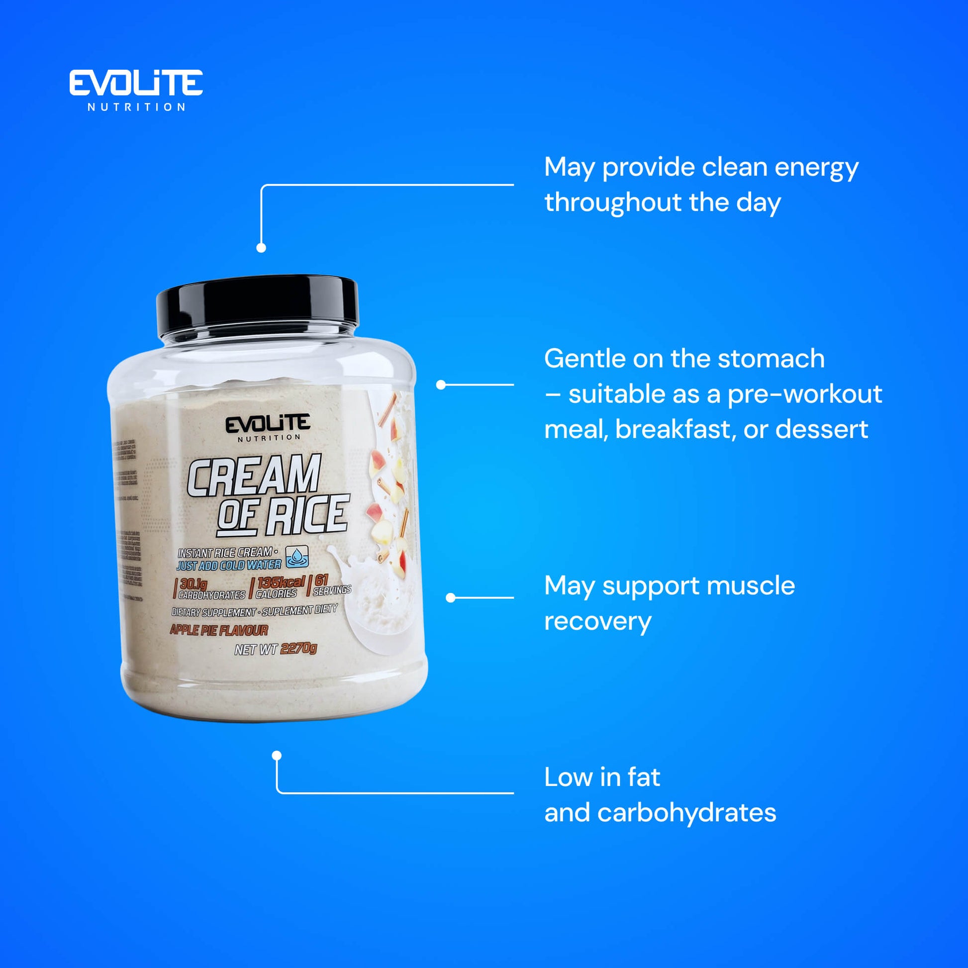 Evolite Nutrition Cream of Rice 2270g