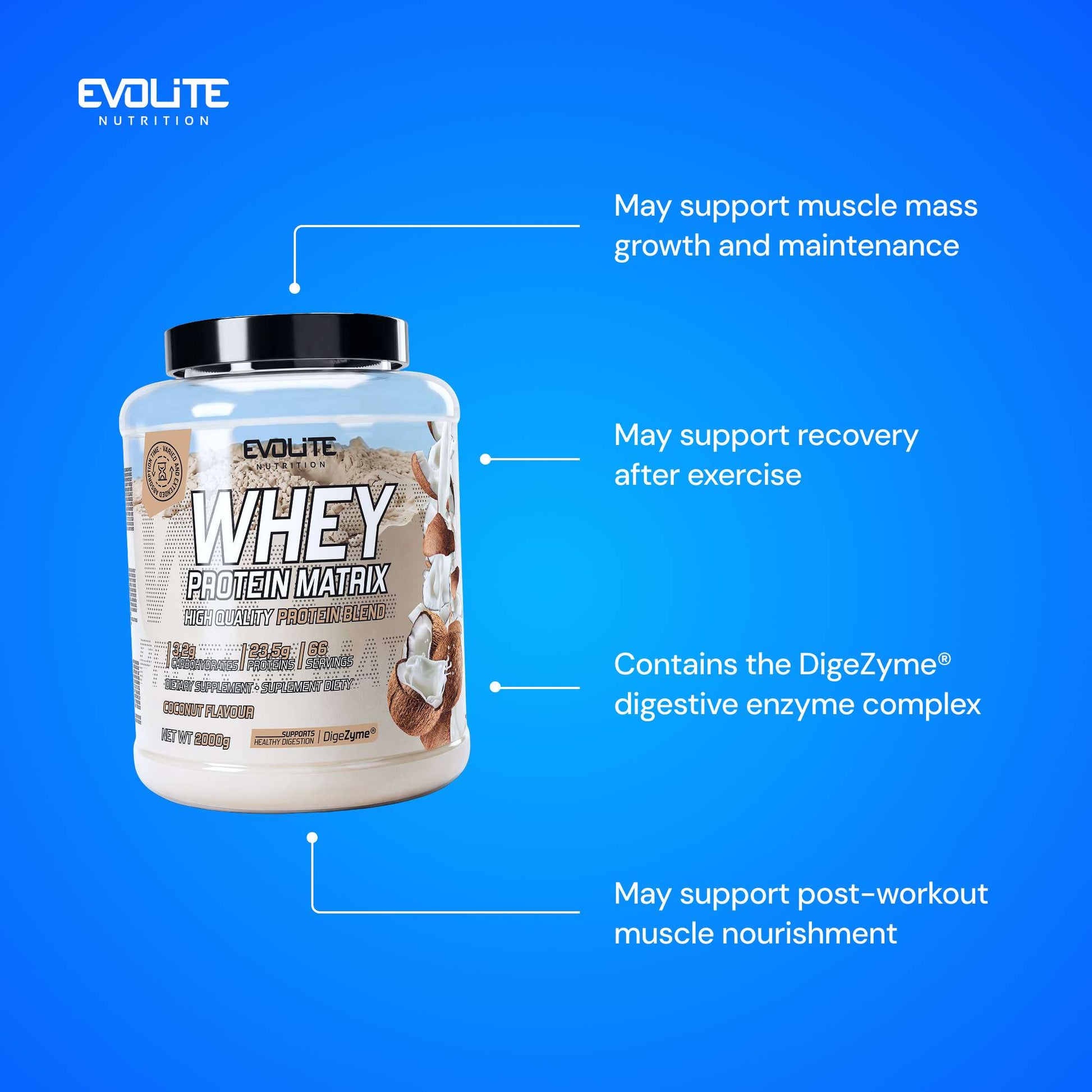 Evolite Nutrition Whey Protein Matrix 2000g