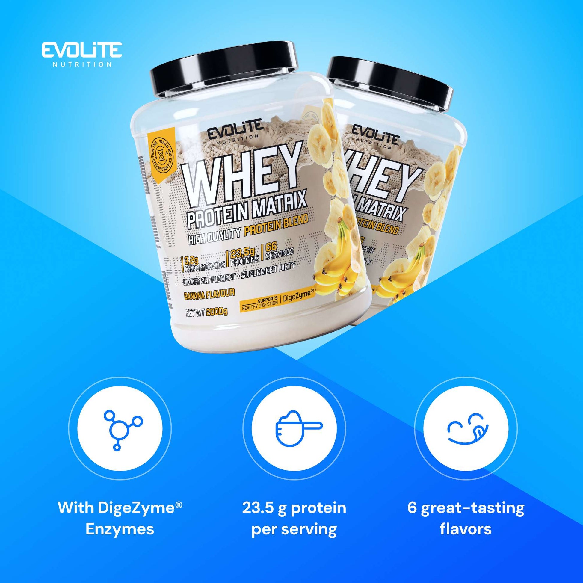 Evolite Nutrition Whey Protein Matrix 2000g