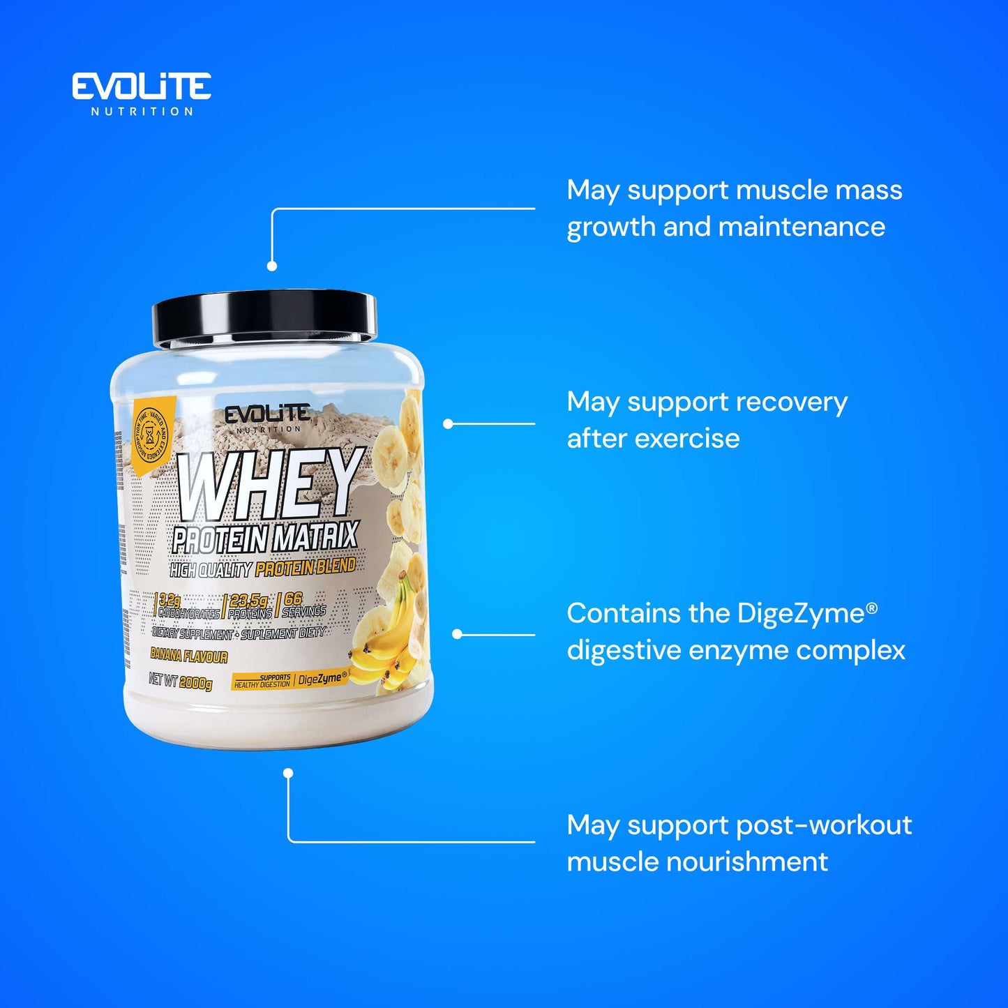 Evolite Nutrition Whey Protein Matrix 2000g