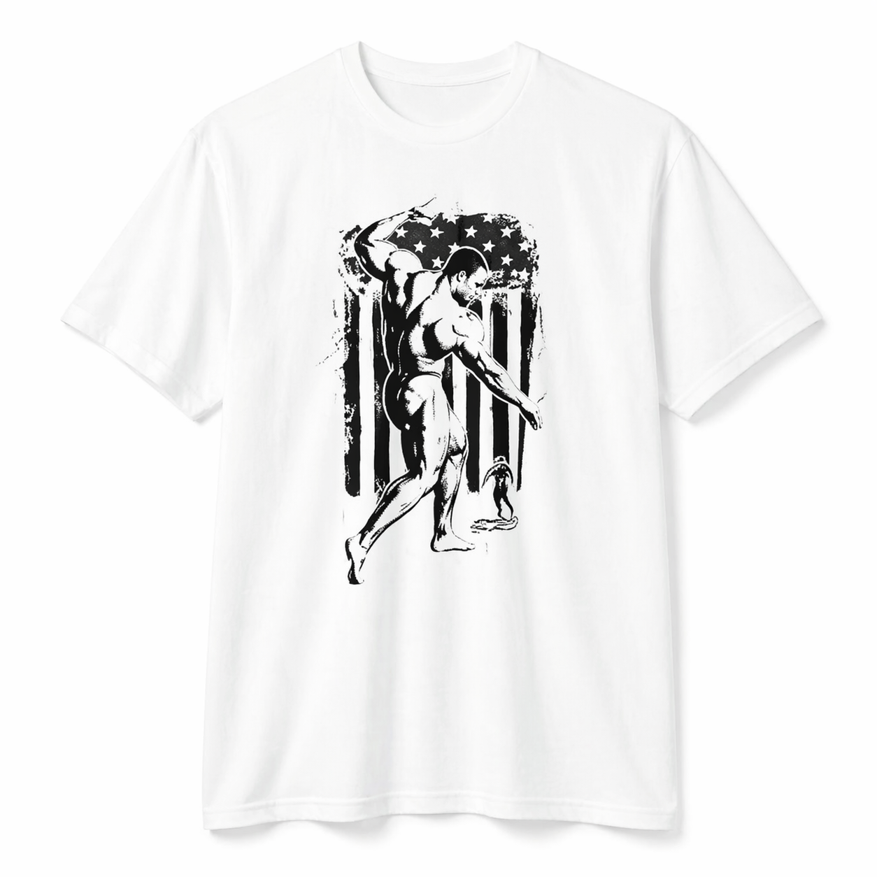 Kevin Levrone USA Bodybuilding T-Shirt Weiß | Giant Nutrition
