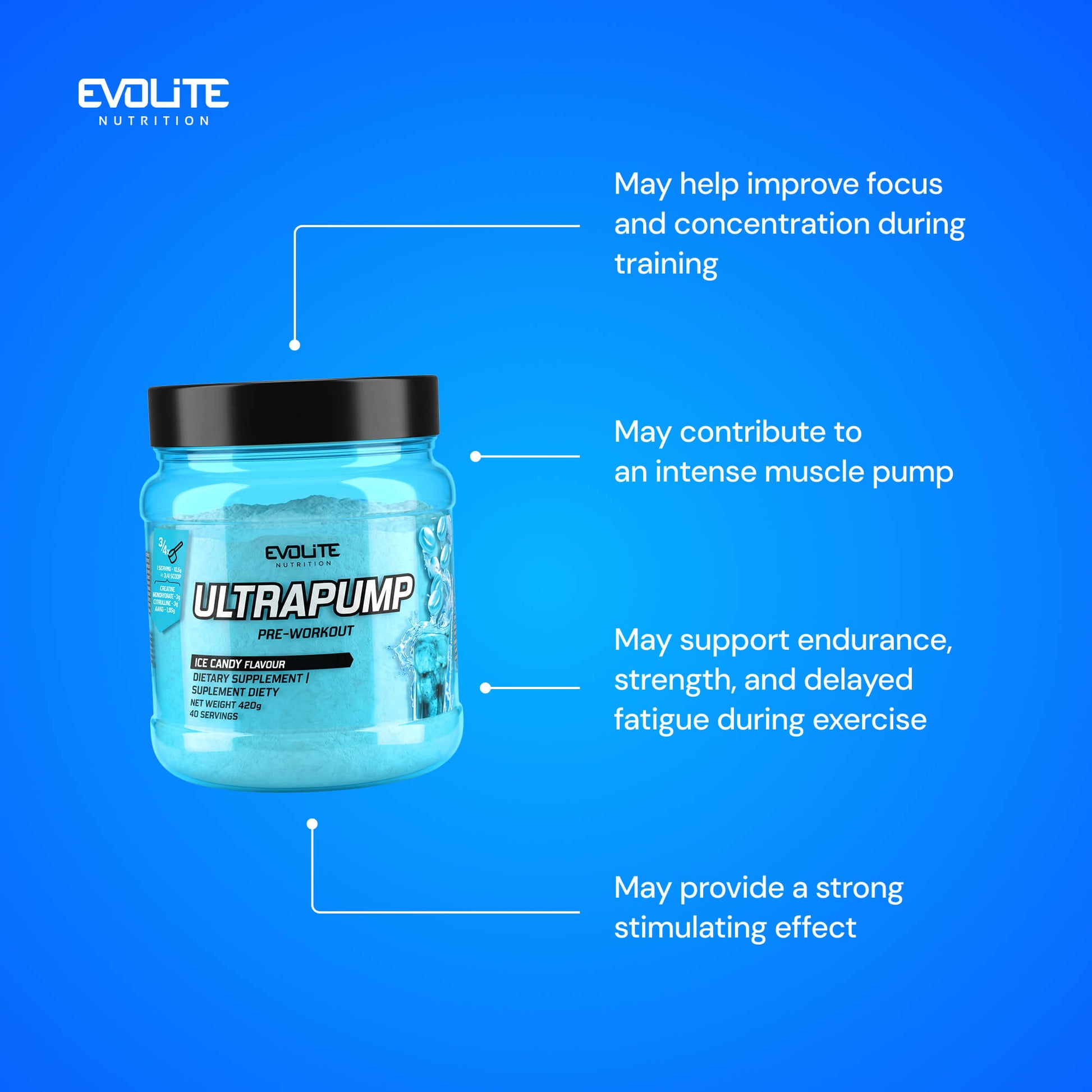 Evolite Nutrition Ultra Pump 420g