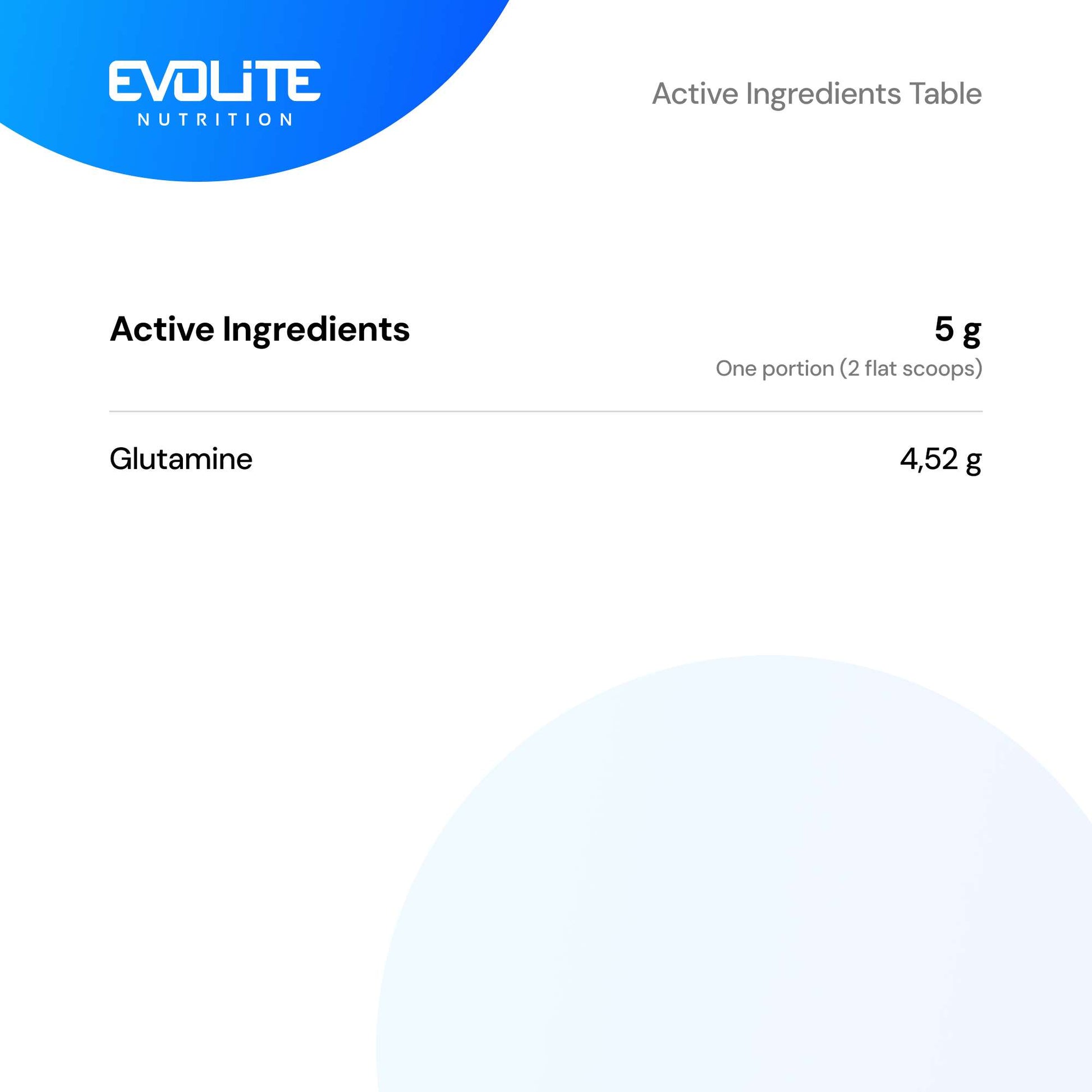 EV003 Evolite Nutrition Glutamine Pure 400g